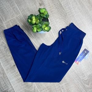 NWT WHITE CROSS FIT Blue Scrub Pants Pockets XS